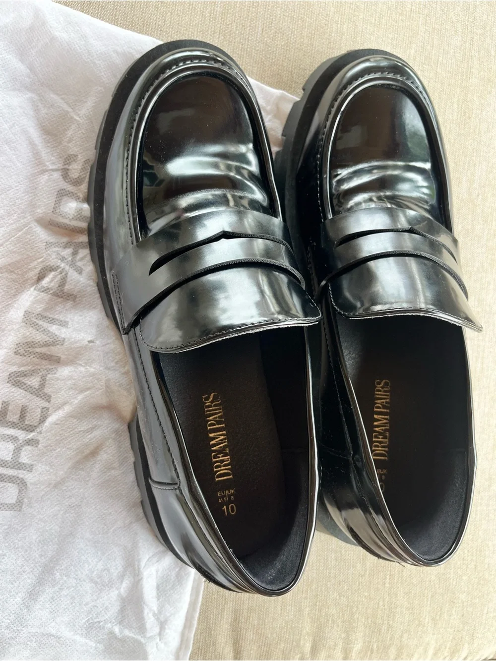 Dream Pairs Women's Loafers Slip On Platform Chunky Bussiness Casual